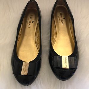 Kate Spade Tock Bow Patent Leather Ballet Flats